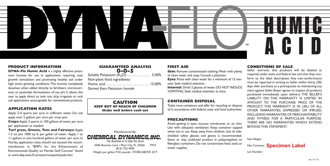 Humic Acid product label