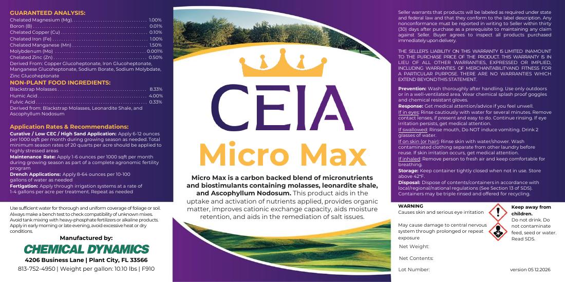 Micro Max product label