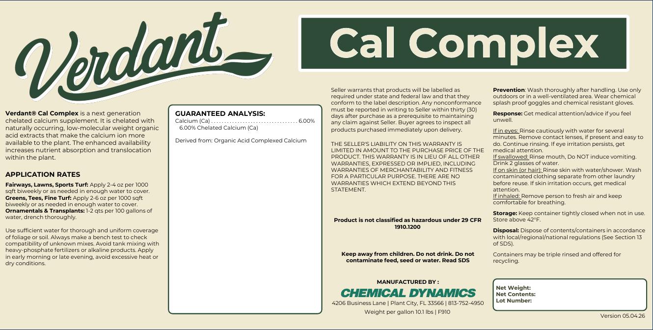 Cal Complex product label