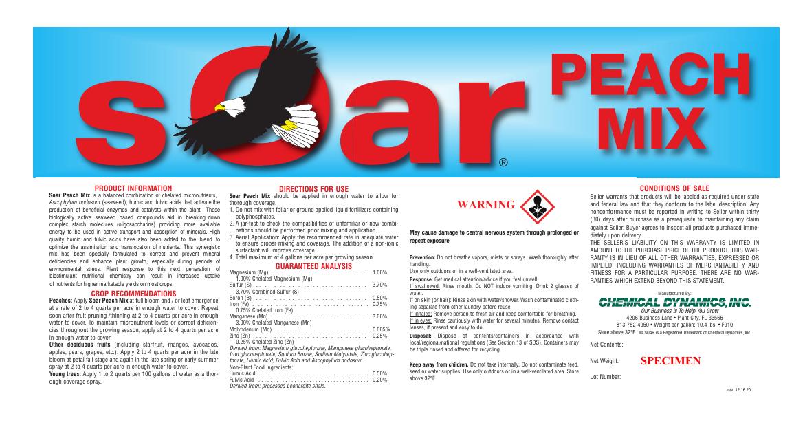 Peach Mix product label