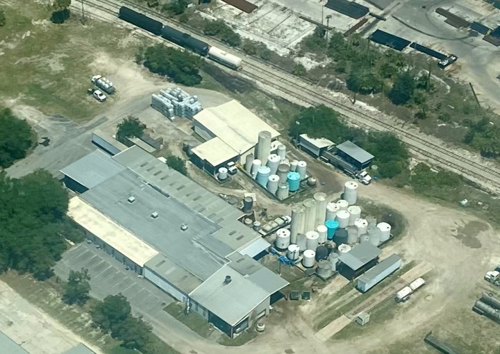 Aerial view of Chemical Dynamics manufacturing facility in Plant City, Florida