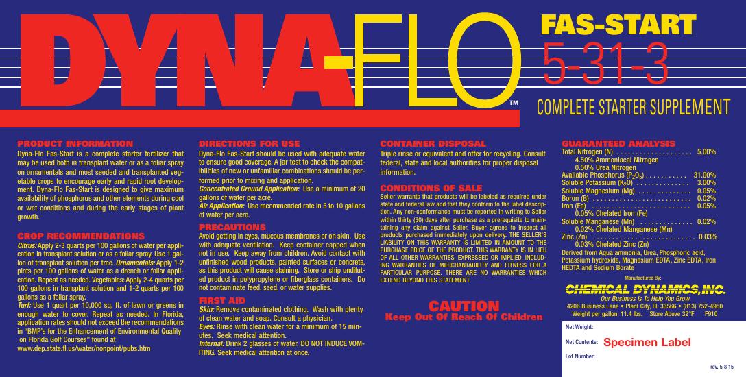 Fas-Start 5-31-3 product label
