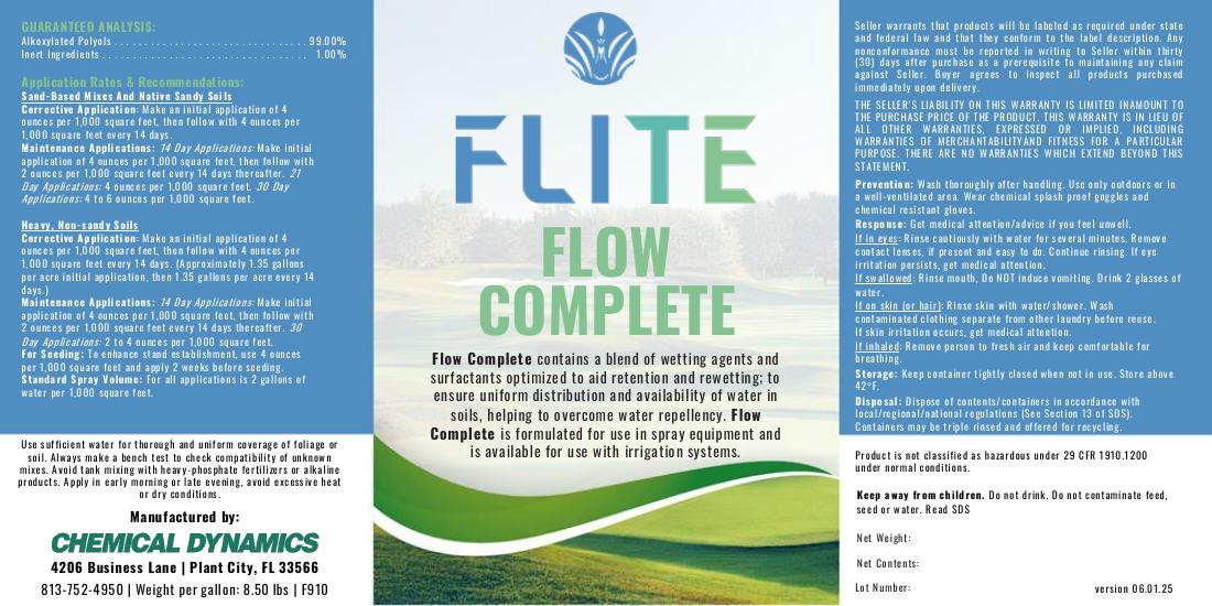 Flow Complete product label