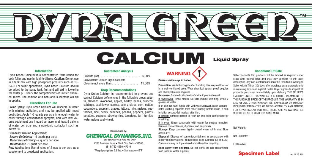 Calcium product label