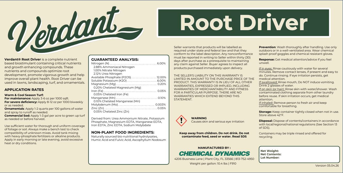 Root Driver product label