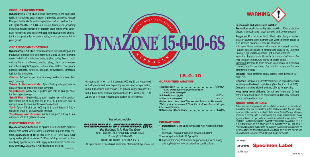 15-0-10 6s product label